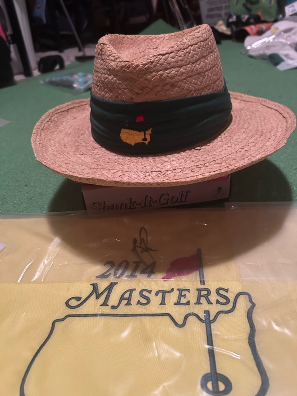S/M Masters Natural Straw  with Green Label and Yellow Logo